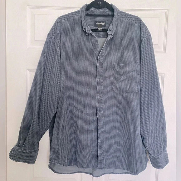 Eddie Bauer Heavy 100% Cotton Soft Flannel‎ Long Sleeve Button-up EUC Men’s XL. - Picture 1 of 6